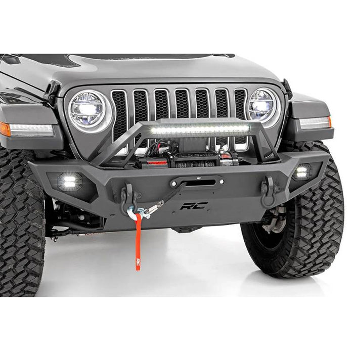 Rough Country 10585 Full Width Trail Front Bumper for Jeep Gladiator JT/ Wrangler JK/JL 2007-2022