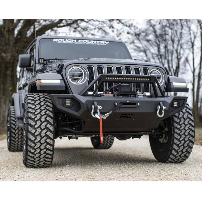 Rough Country 10585 Full Width Trail Front Bumper for Jeep Gladiator JT/ Wrangler JK/JL 2007-2022