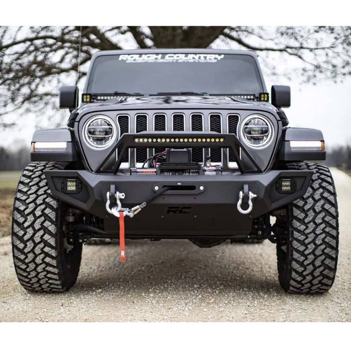 Rough Country 10585 Full Width Trail Front Bumper for Jeep Gladiator JT/ Wrangler JK/JL 2007-2022