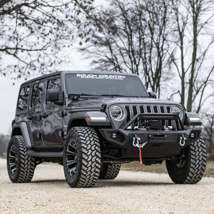 Rough Country 10585 Full Width Trail Front Bumper for Jeep Gladiator JT/ Wrangler JK/JL 2007-2022