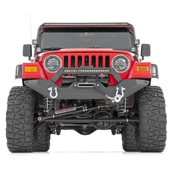 Rough Country 10595 Full Width Winch Front Bumper for Jeep Wrangler TJ/YJ 1987-2006