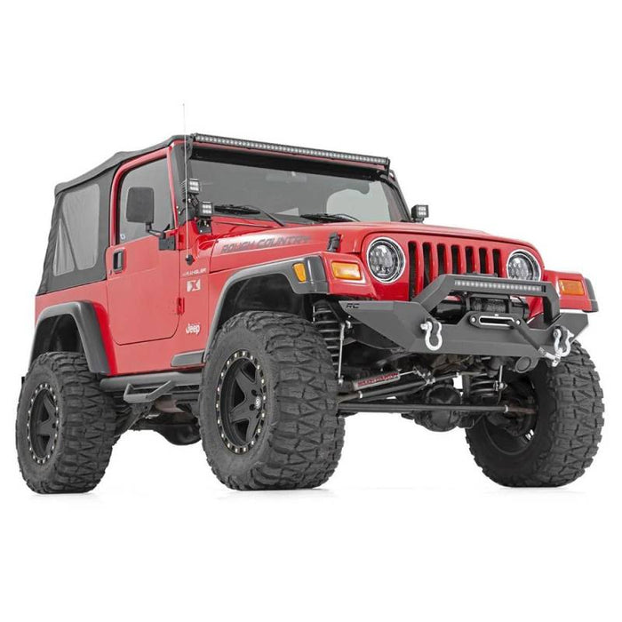 Rough Country 10595 Full Width Winch Front Bumper for Jeep Wrangler TJ/YJ 1987-2006