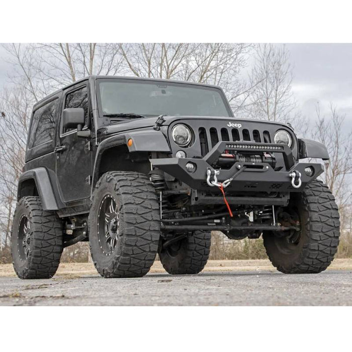 Rough Country 10596 Full Width Winch Front Bumper for Jeep Gladiator JT/Wrangler JK/JL 2007-2022