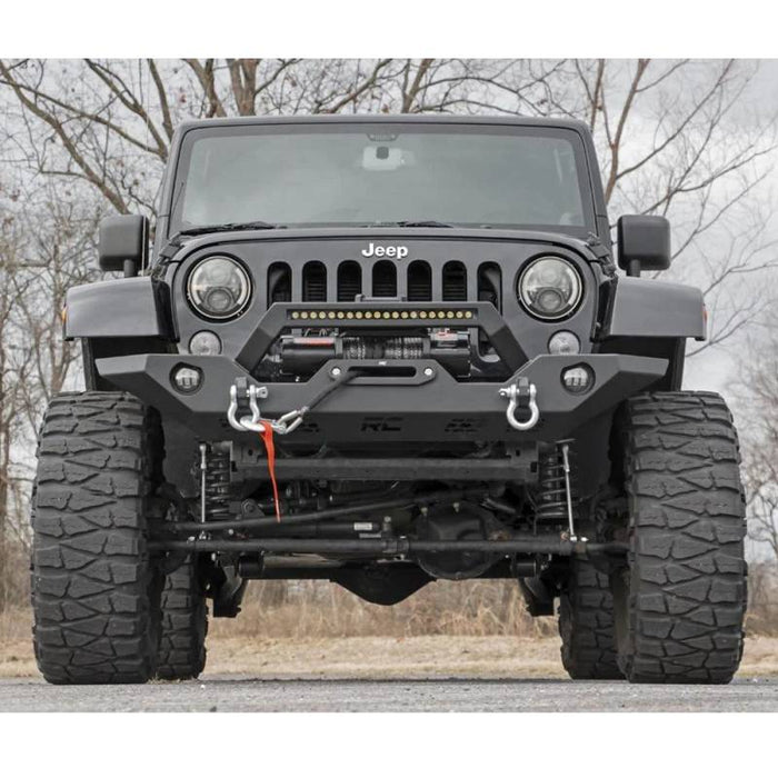 Rough Country 10596 Full Width Winch Front Bumper for Jeep Gladiator JT/Wrangler JK/JL 2007-2022