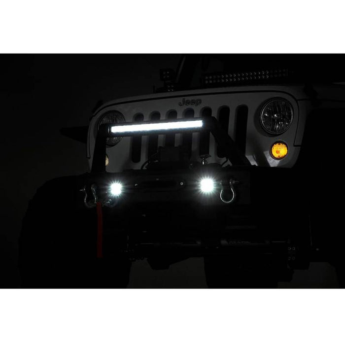 Rough Country 11826 Winch Front Bumper w/ Stubby Bar for Jeep Gladiator JT/Wrangler JK/JL 2007-2022