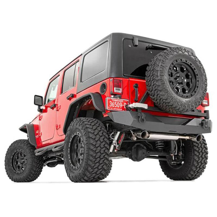 Rough Country 10594A Rear Bumper w/ Tire Carrier for Jeep Wrangler JK 2007-2018