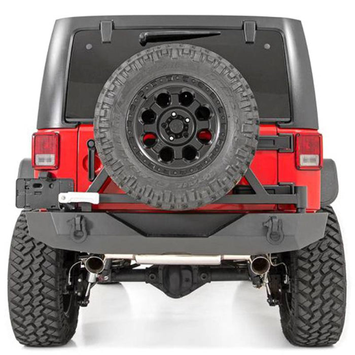 Rough Country 10594A Rear Bumper w/ Tire Carrier for Jeep Wrangler JK 2007-2018