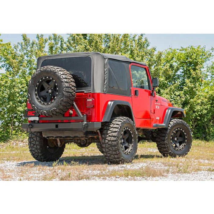 Rough Country 10592A Rear Bumper w/ Tire Carrier for Jeep Wrangler TJ/YJ 1987-2006