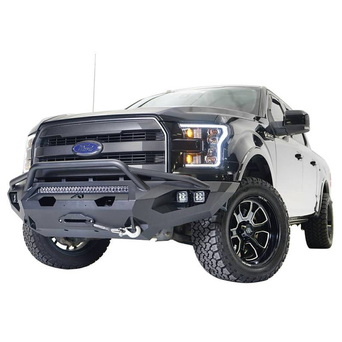 Fab Fours FF15-X3252-1 Matrix Winch Front Bumper w/ Pre-Runner Guard and Sensor Holes for Ford F-150 2015-2017