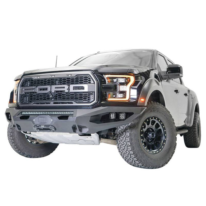 Fab Fours FF17-X4352-1 Matrix Winch Front Bumper w/ Pre-Runner Guard and Sensor Holes for Ford Raptor 2017-2020