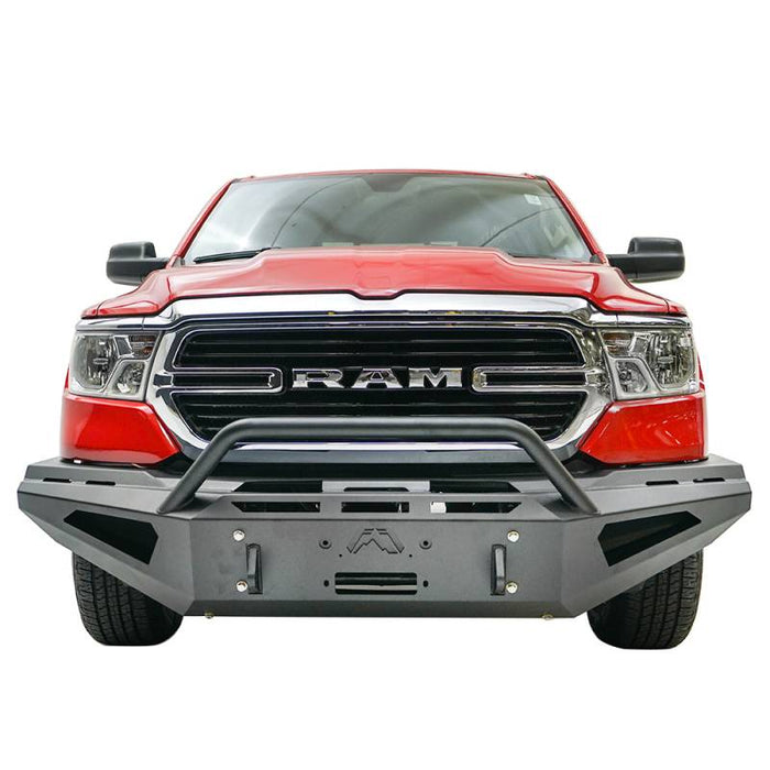 Fab Fours DR19-RS4262-1 Red Steel Winch Front Bumper w/ Pre-Runner Guard for Dodge Ram 1500 2019-2022