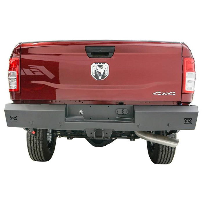 Fab Fours DR19-RT4250-1 Red Steel Rear Bumper w/ Sensor Holes for Dodge Ram 1500 2019-2022