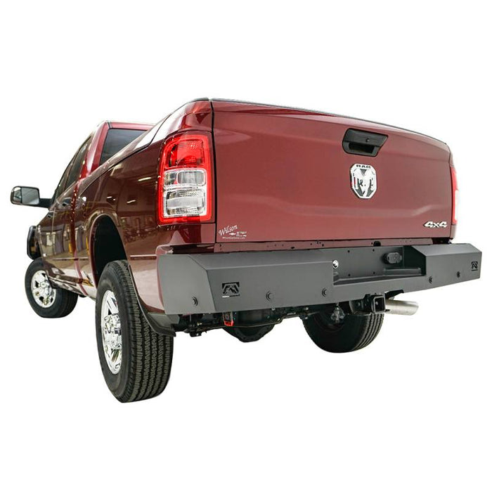 Fab Fours DR19-RT4250-1 Red Steel Rear Bumper w/ Sensor Holes for Dodge Ram 1500 2019-2022