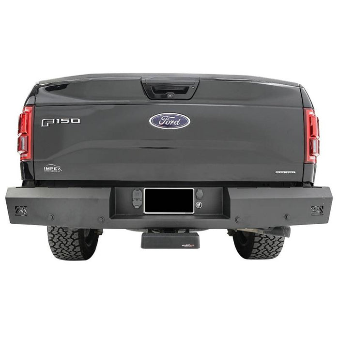 Fab Fours FF15-RT3250-1 Red Steel Rear Bumper w/ Sensor Holes for Ford F-150 2015-2020