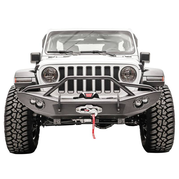 Fab Fours JL18-B4651-1 Lifestyle Winch Front Bumper for Jeep Wrangler JL 2018-2022