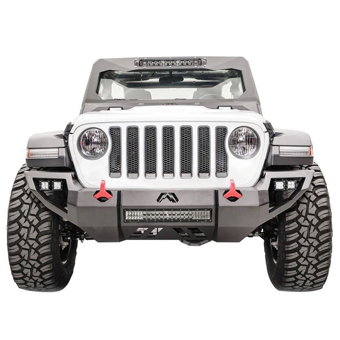 Fab Fours JL18-D4651-1 Vengeance Front Bumper w/ Sensor Holes for Jeep Wrangler JL 2018-2022