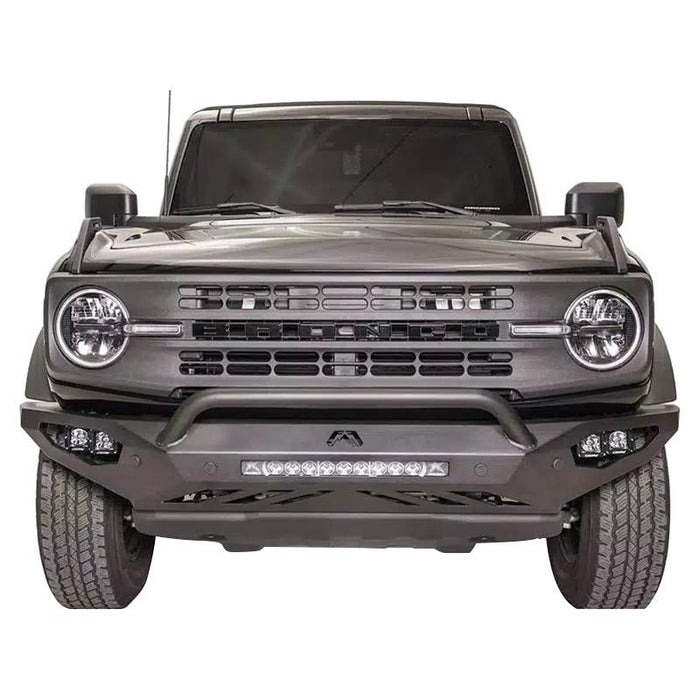 Fab Fours FB21-D5252-B Vengeance Front Bumper w/ Sensor Holes and Pre-Runner Guard for Ford Bronco 2021-2022