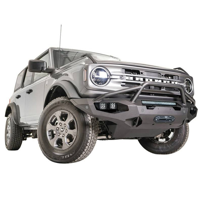 Fab Fours FB21-X5252-1 Matrix Front Bumper w/ Sensor Holes and Pre-Runner Guard for Ford Bronco 2021-2022