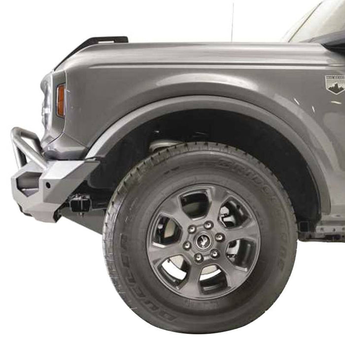 Fab Fours FB21-X5252-B Matrix Front Bumper w/ Sensor Holes and Pre-Runner Guard for Ford Bronco 2021-2022 - Bare Steel