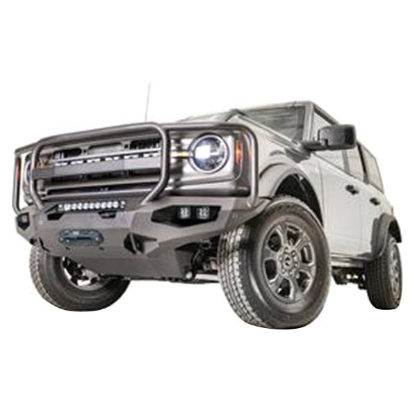 Fab Fours FB21-X5250-B Matrix Front Bumper w/ Sensor Holes and Full Guard for Ford Bronco 2021-2022 -Bare Steel