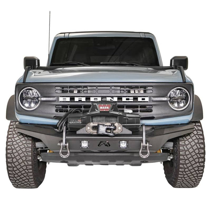 Fab Fours FB21-B5251-B Stubby Front Winch Bumper w/ No Guard for Ford Bronco 2021-2022 - Bare Steel