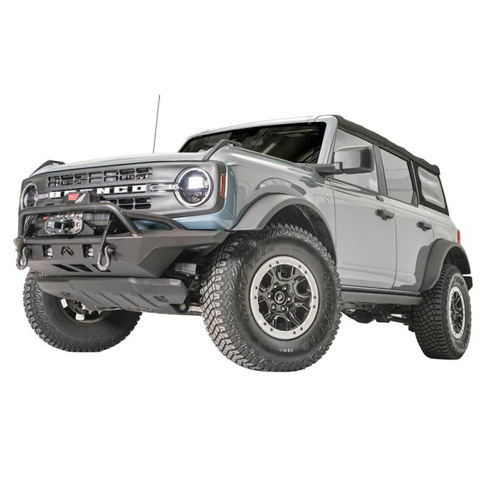 Fab Fours FB21-B5251-B Stubby Front Winch Bumper w/ No Guard for Ford Bronco 2021-2022 - Bare Steel