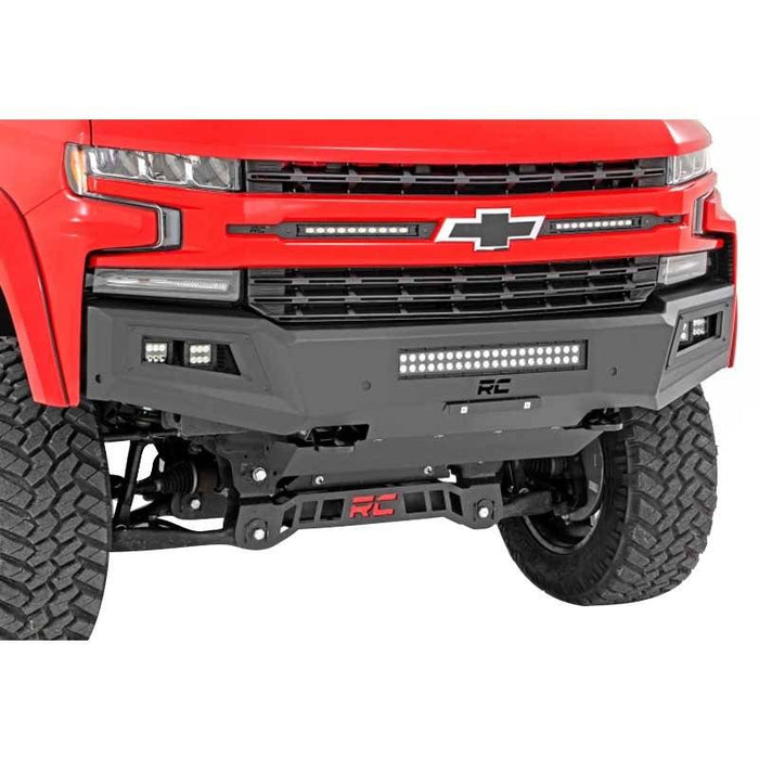 Rough Country 10757A Black Series Front Bumper w/ Skid Plate for Chevy Silverado 1500 2019-2022