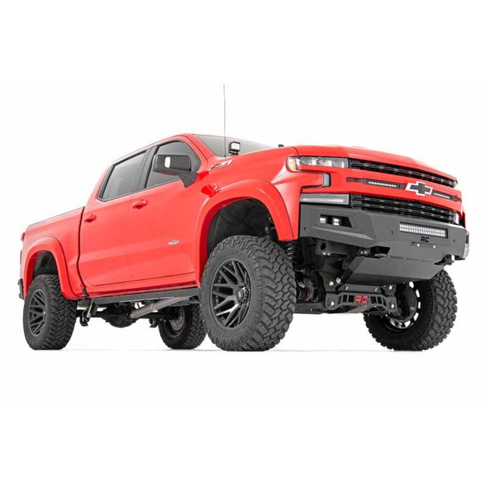 Rough Country 10757A Black Series Front Bumper w/ Skid Plate for Chevy Silverado 1500 2019-2022