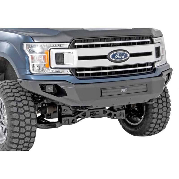 Rough Country 10756A Black Series High Clearance Front Bumper w/ Skid Plate for Ford F-150 2018-2020