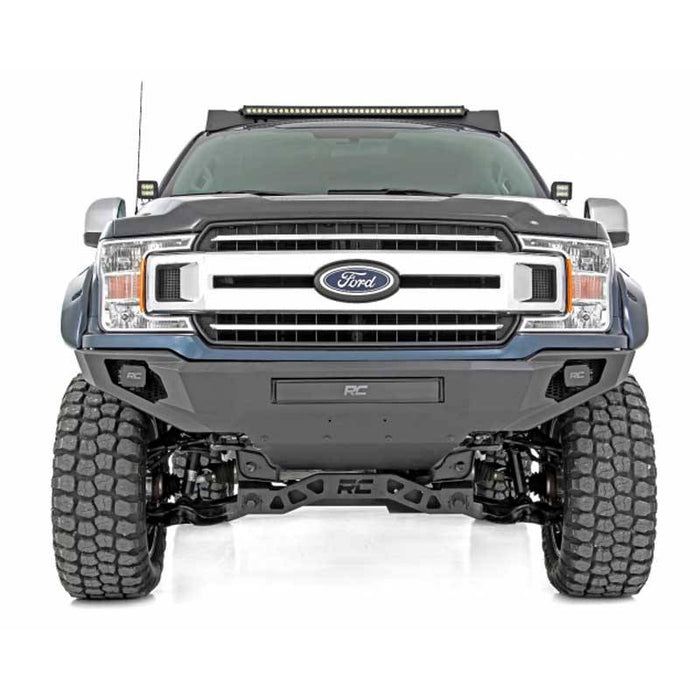 Rough Country 10756A Black Series High Clearance Front Bumper w/ Skid Plate for Ford F-150 2018-2020