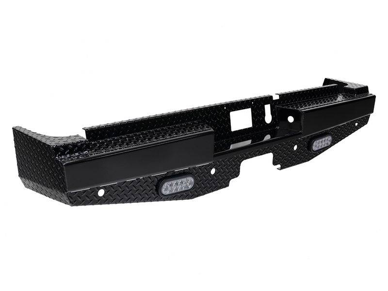 Ranch Hand SBC081BLSL Sport Rear Bumper w/ Lights and Sensor Holes for GMC Sierra 2500HD/3500 2007-2010