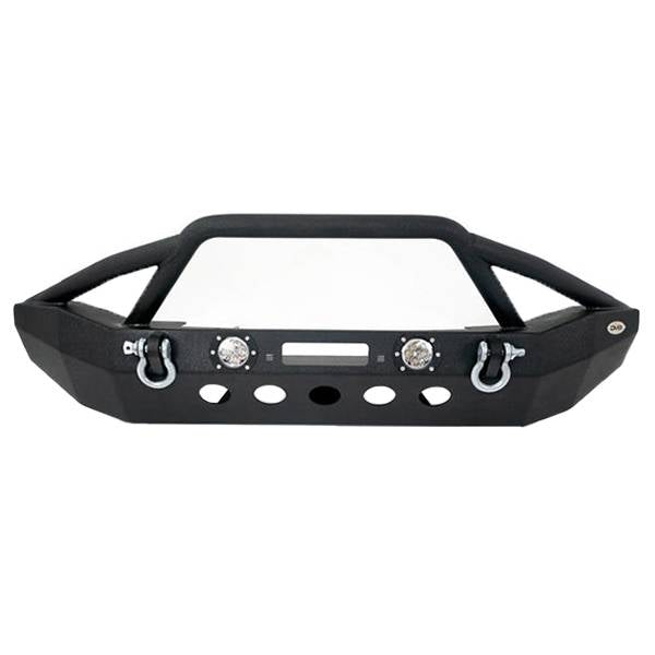 DV8 Offroad FBSHTB-08 Mid Length Winch Front Bumper w/ LED Light Holes for Jeep Wrangler JK/JL 2007-2022