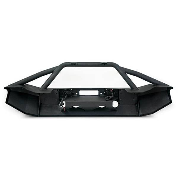 DV8 Offroad FBSHTB-08 Mid Length Winch Front Bumper w/ LED Light Holes for Jeep Wrangler JK/JL 2007-2022