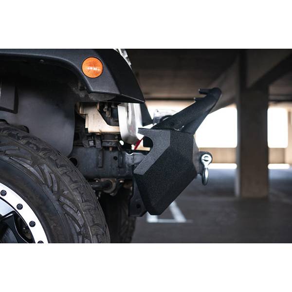 DV8 Offroad FBSHTB-08 Mid Length Winch Front Bumper w/ LED Light Holes for Jeep Wrangler JK/JL 2007-2022