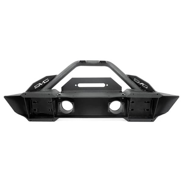 DV8 Offroad FBSHTB-13 Winch Front Bumper w/ Fog Light Holes for Jeep Wrangler JK/JL 2007-2022