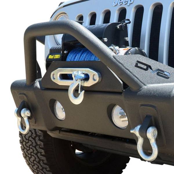 DV8 Offroad FBSHTB-13 Winch Front Bumper w/ Fog Light Holes for Jeep Wrangler JK/JL 2007-2022