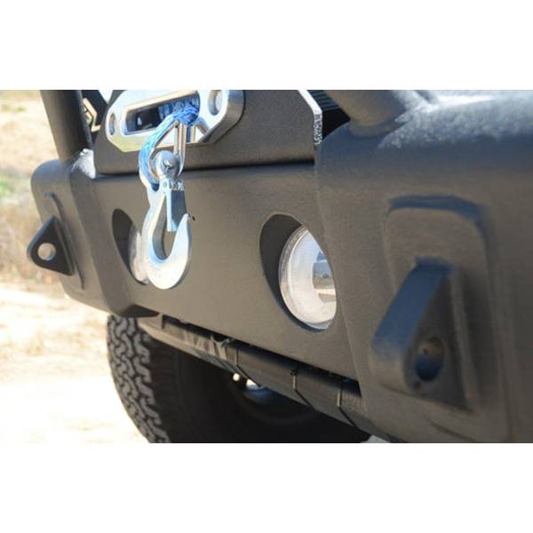 DV8 Offroad FBSHTB-13 Winch Front Bumper w/ Fog Light Holes for Jeep Wrangler JK/JL 2007-2022