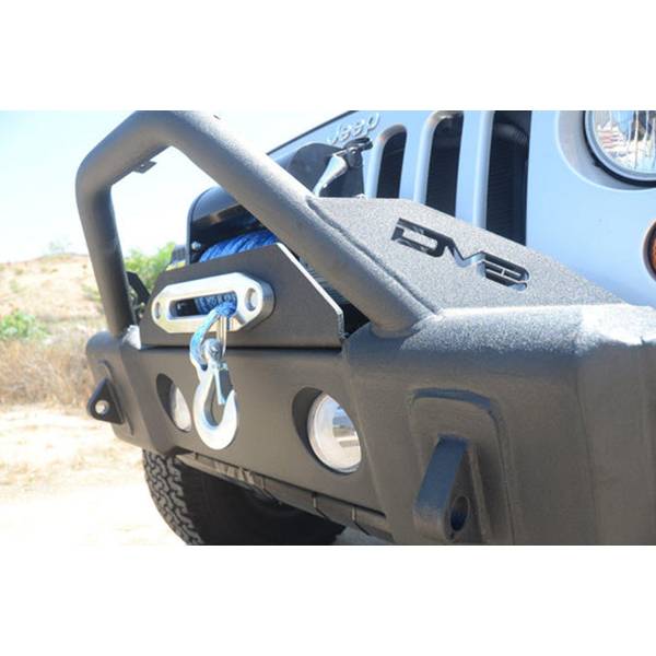 DV8 Offroad FBSHTB-13 Winch Front Bumper w/ Fog Light Holes for Jeep Wrangler JK/JL 2007-2022