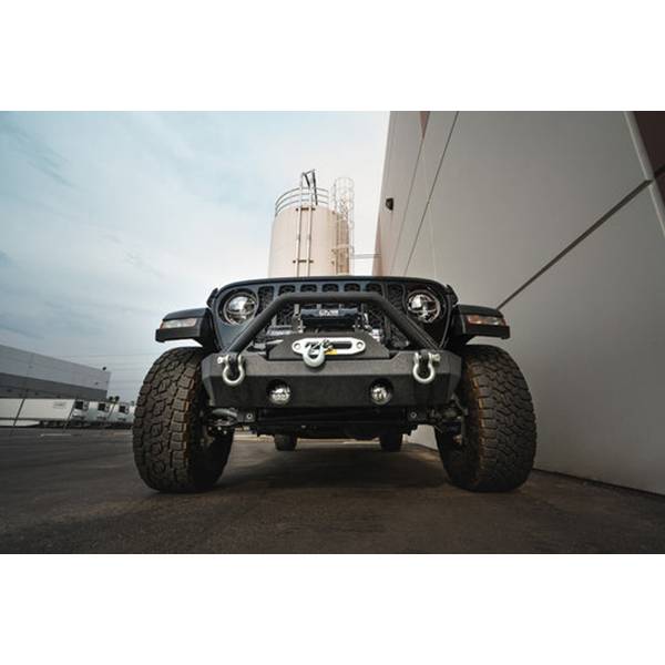 DV8 Offroad FBSHTB-15 Winch Front Bumper w/ Fog Light Holes for Jeep Wrangler JK/JL 2007-2022