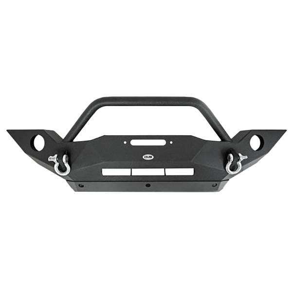 DV8 Offroad FBSHTB-18 Mid Length Winch Front Bumper w/ Fog Light Holes for Jeep Wrangler JK 2007-2018