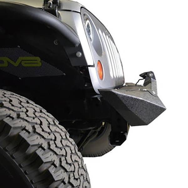 DV8 Offroad FBSHTB-24 Winch Front Bumper w/ Light Holes for Jeep Wrangler JK/JL 2007-2022