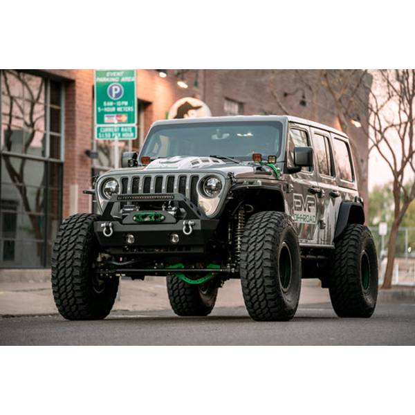 DV8 Offroad FBSHTB-25 Winch Front Bumper w/ Stubby Bar for Jeep Wrangler JK/JL 2007-2022