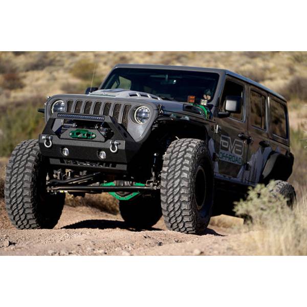 DV8 Offroad FBSHTB-25 Winch Front Bumper w/ Stubby Bar for Jeep Wrangler JK/JL 2007-2022