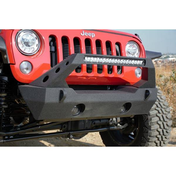 DV8 Offroad FBSHTB-25 Winch Front Bumper w/ Stubby Bar for Jeep Wrangler JK/JL 2007-2022