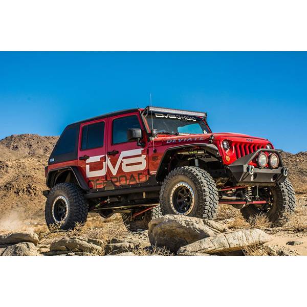 DV8 Offroad FENDB-02 Flat Fenders for Jeep Wrangler JK 2007-2018