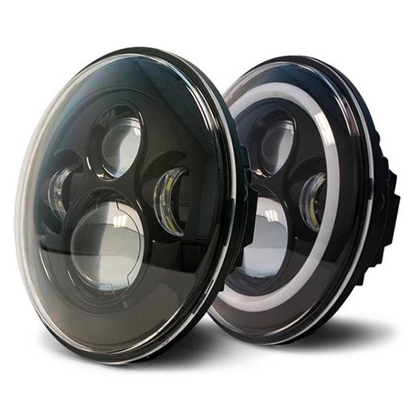 DV8 Offroad HL7JK-02 LED Projector Headlights w/ Angel Eyes for Jeep Wrangler JK 2007-2018
