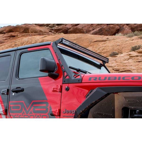 DV8 Offroad LBJL-01 Windshield LED Light Bar Bracket for Jeep Wrangler JL 2018-2021