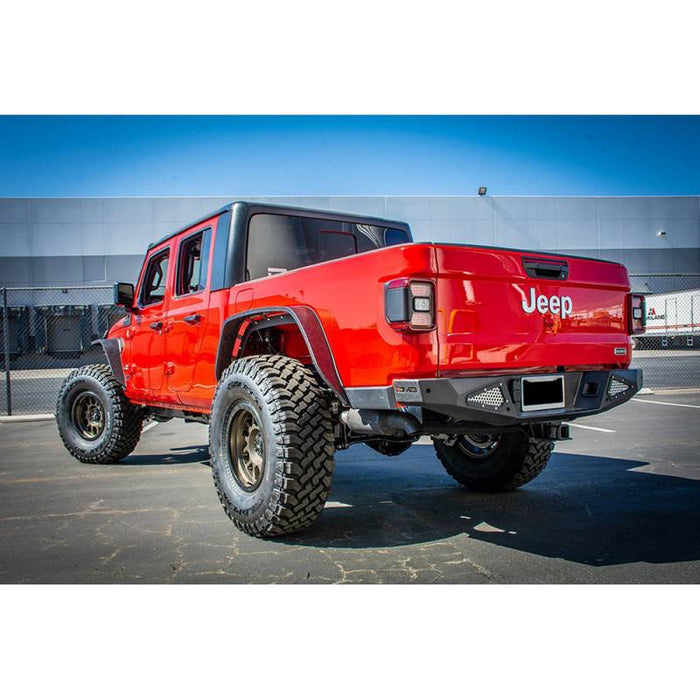 DV8 Offroad RBGL-01 Rear Bumper w/ Sensor Holes for Jeep Gladiator 2020-2022