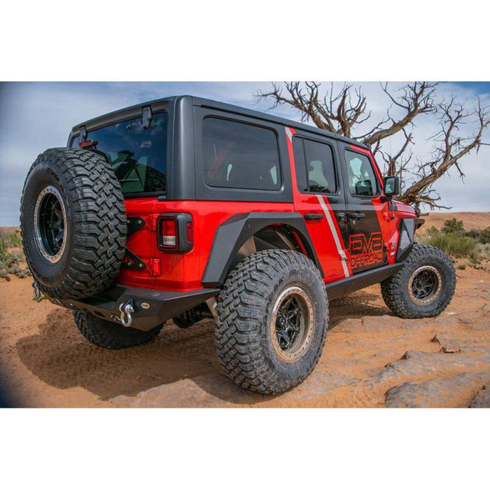 DV8 Offroad RBJL-01 Full Length Rear Bumper w/ Sensor Holes for Jeep Wrangler JL 2018-2022