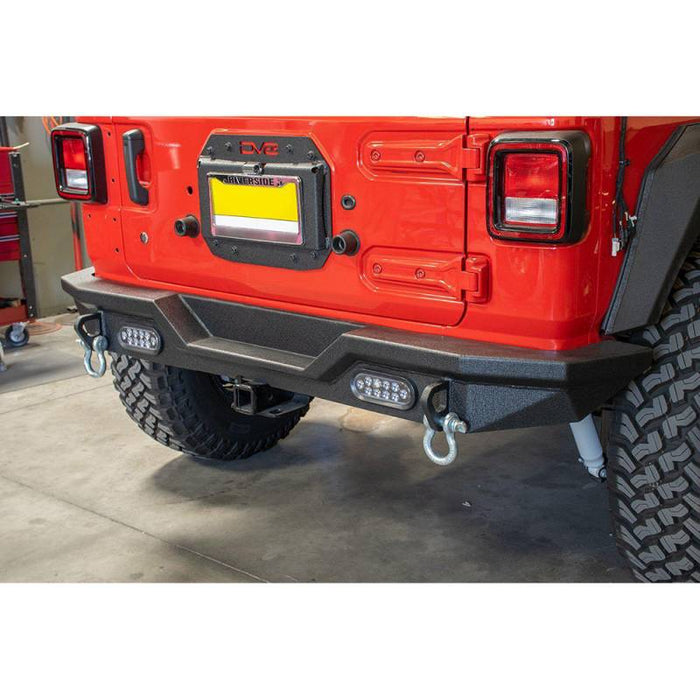 DV8 Offroad RBJL-03 High Clearance Rear Bumper w/ Sensor Holes for Jeep Wrangler JL 2018-2022